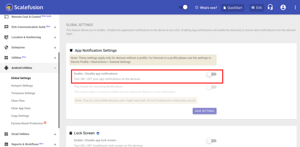 hide notification bar android