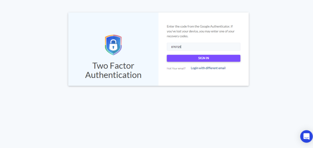 Google two-factor Authentication