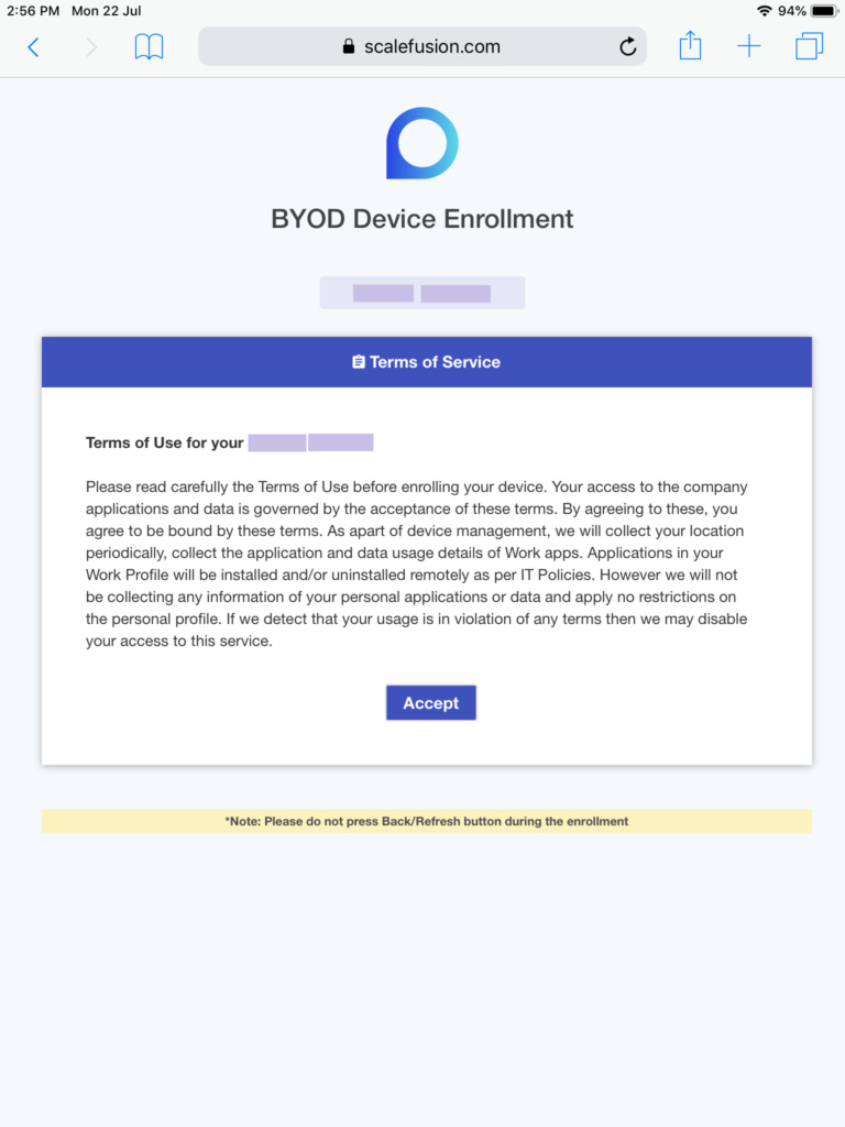 BYOD for iOS