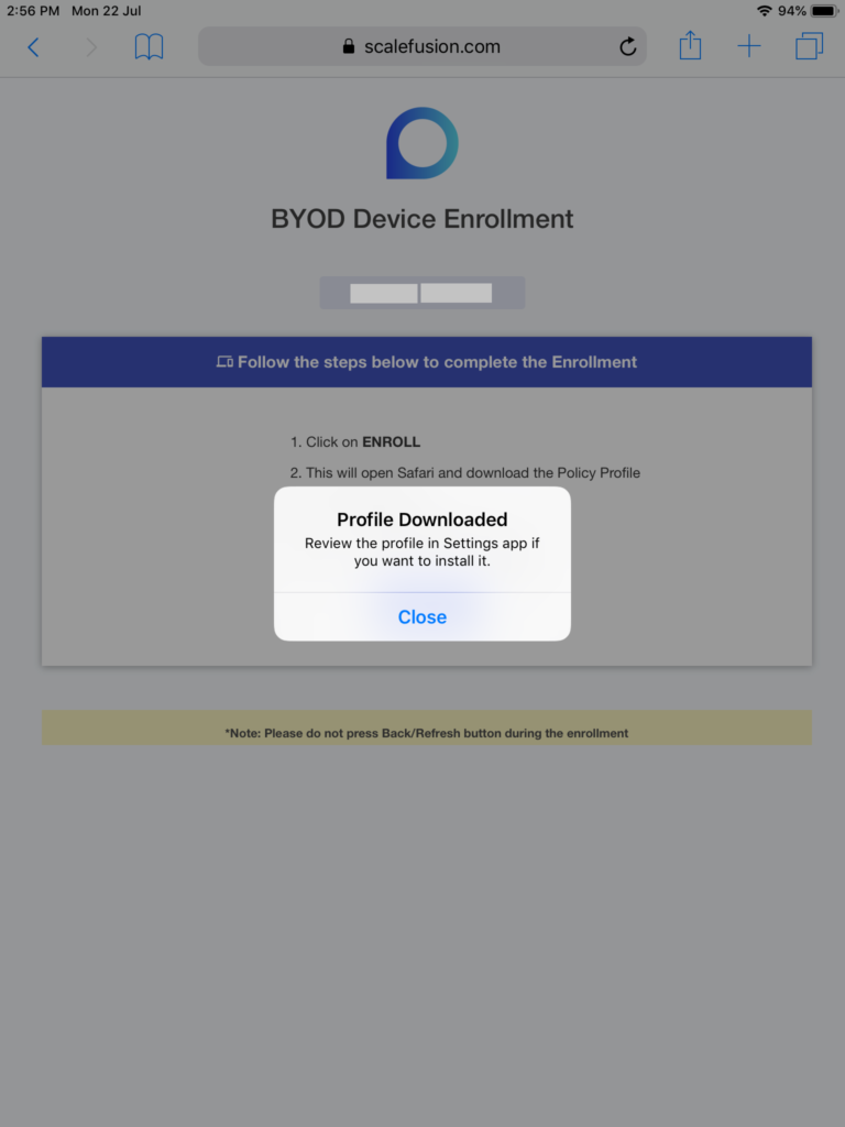 BYOD pour iOS