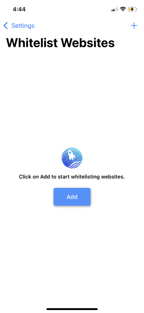 Adding the websites to be whitelisted in ProSurf