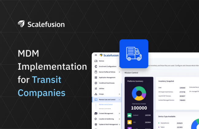 MDM Implementation for Transit Companies | Scalefusion