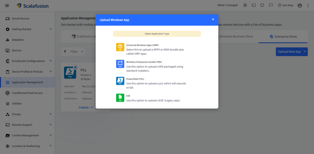 Deploy Win32 applications in Windows managed devices with Scalefusion