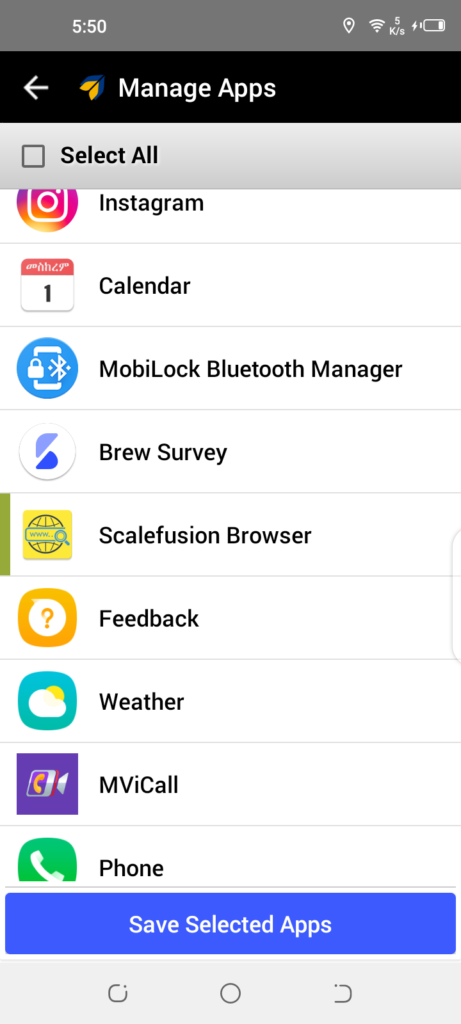Android Kiosk Mobile Scalefusion Browser