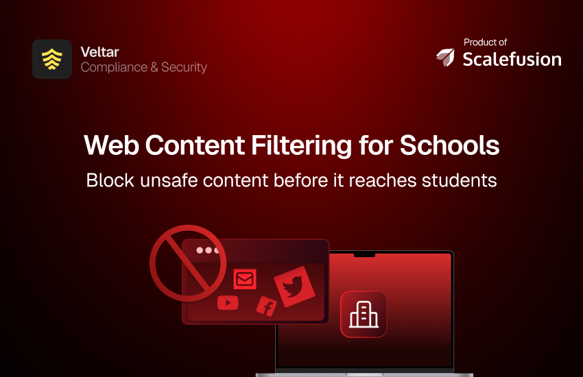 Web content filtering for schools