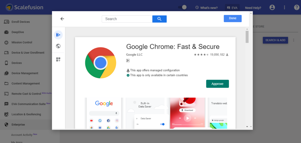 Режим киоска Android Chrome