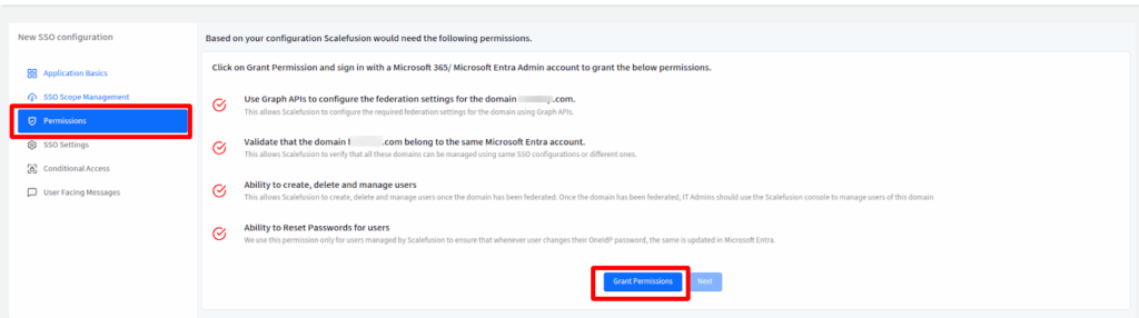 Entra SSO: App permissions