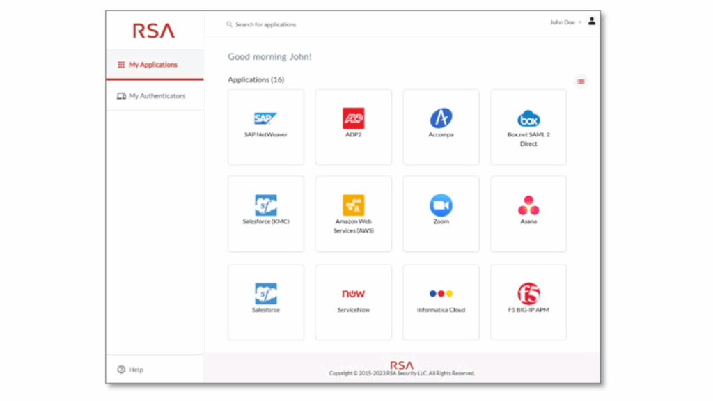 RSA SecurID Dashboard