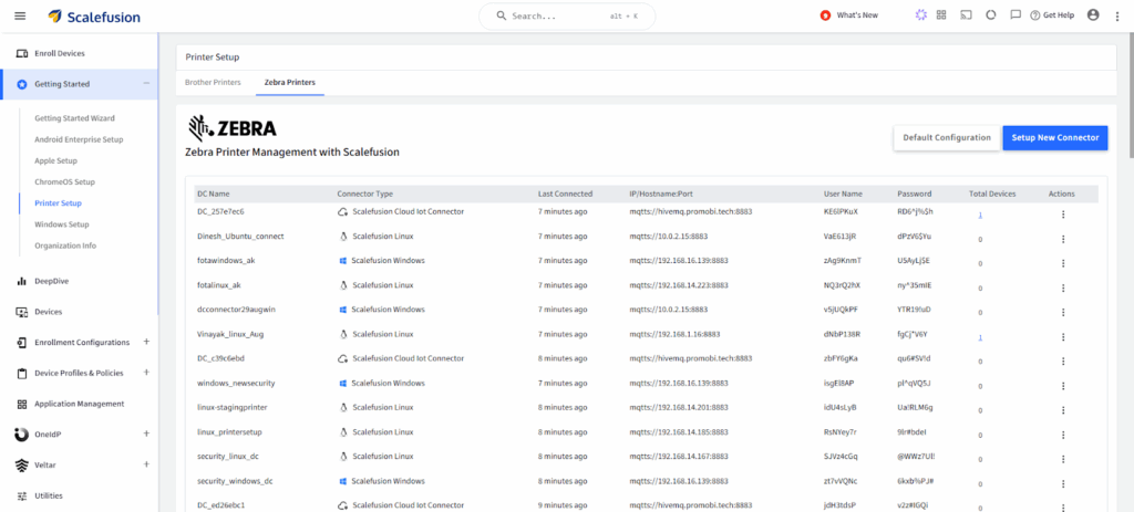 Zebra-Drucker anschließen