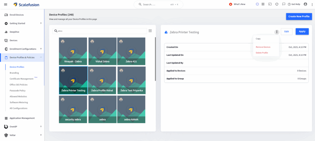 Zebra-Druckerkopplung