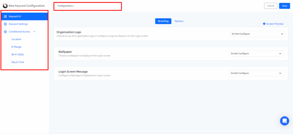 Scalefusion OneIdP Keycard configuration screen for Mac login