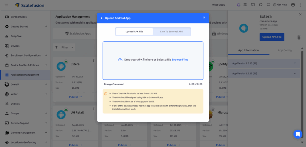 downgrade apps on Android - upload older version
