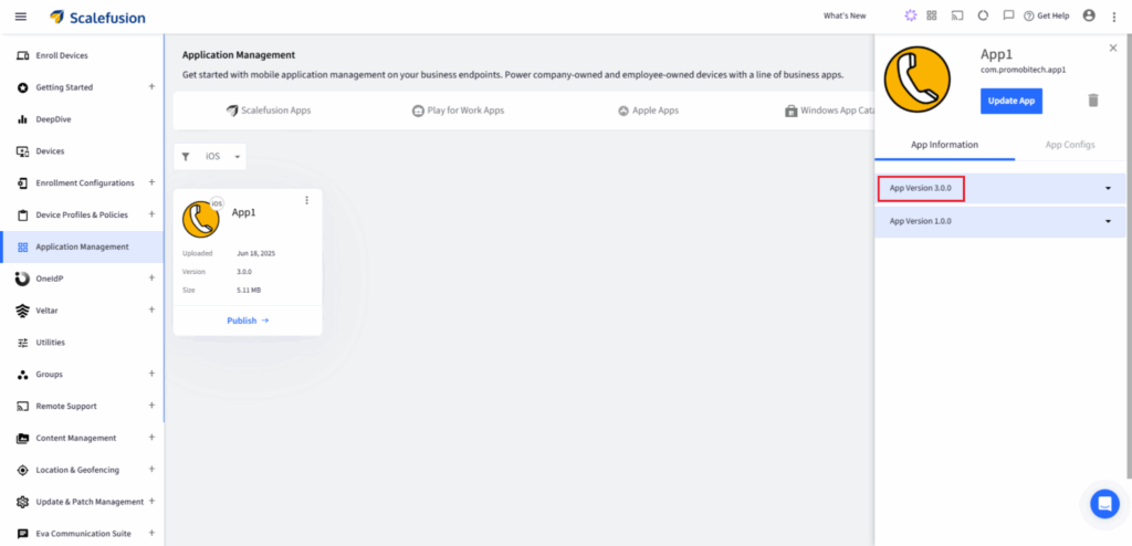 downgrade apps on iOS- remove existing version
