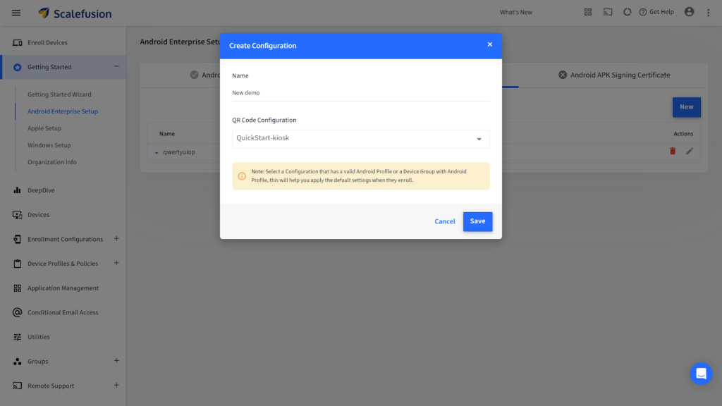 Utwórz konfigurację