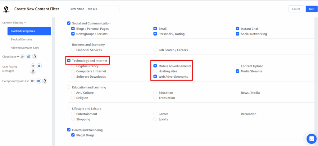 How to block ads on Android by selecting categories