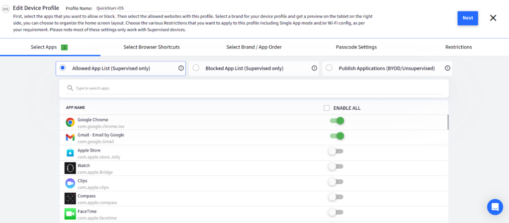 lock iOS devices in school