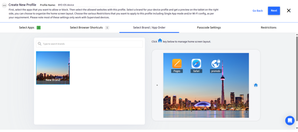 branding for BYO iOS device