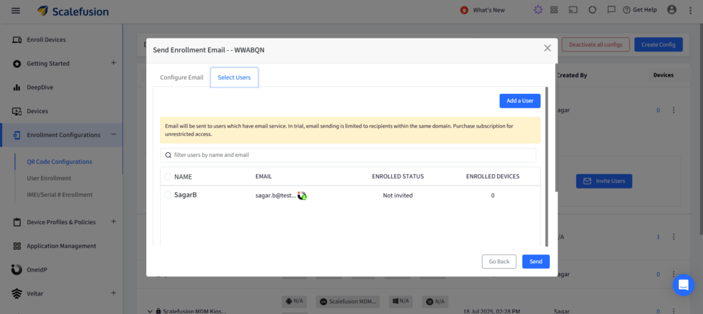 add users to iOS BYOD profile