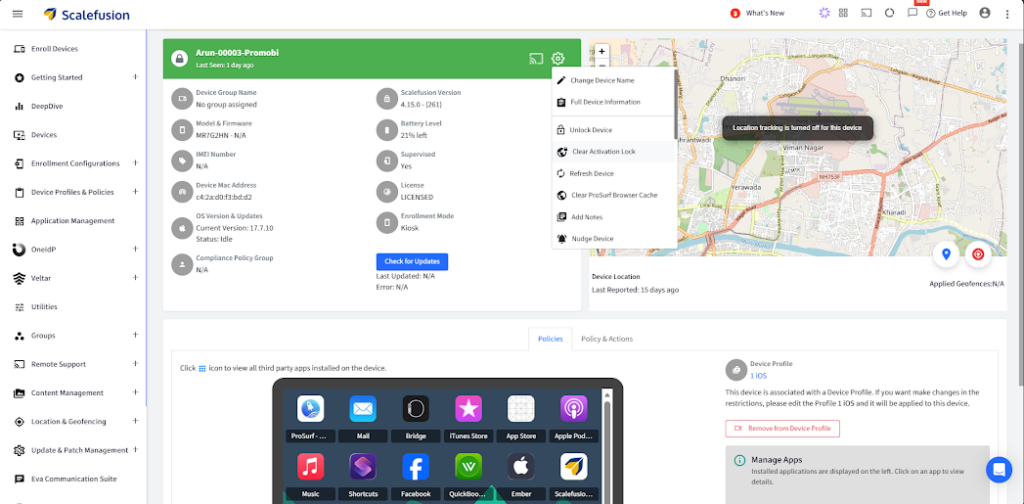 iOS BYO device details