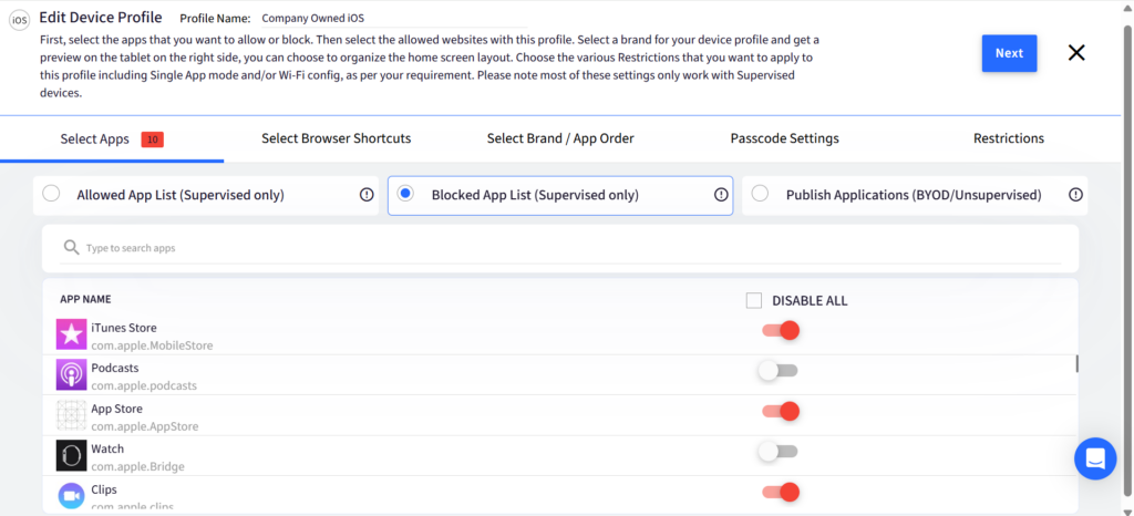 Aplicaciones bloqueadas en Android