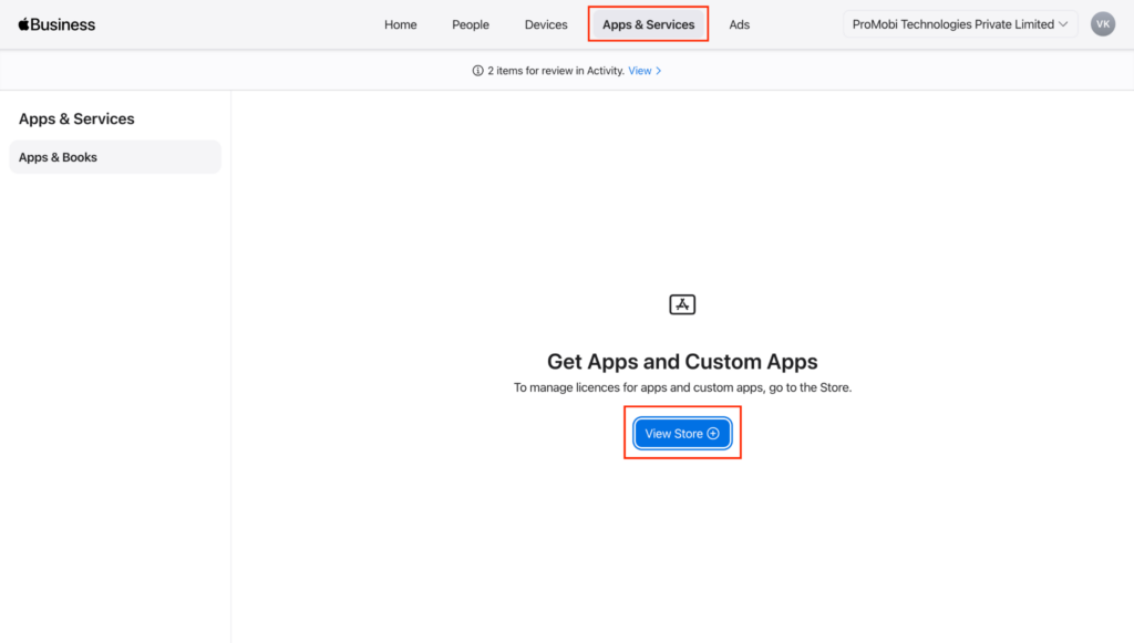 Apple Business Apps and Services
