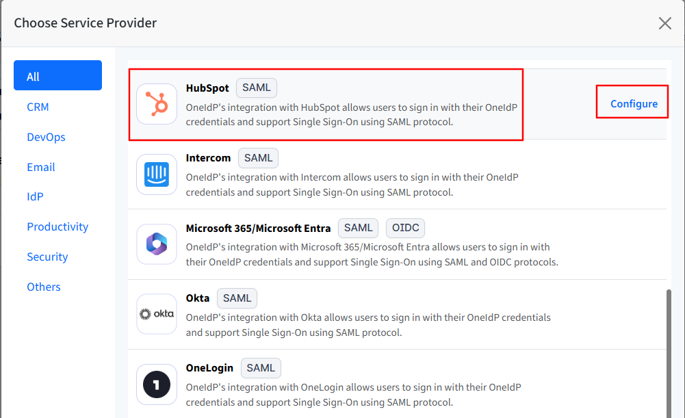 setup sso for hubspot