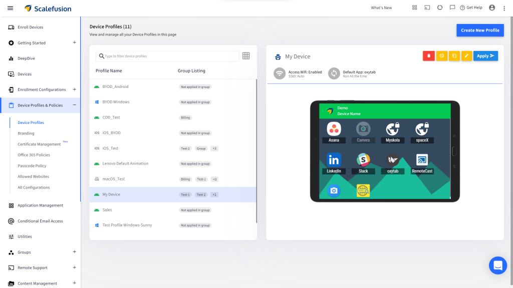 Whitelist apps on Android